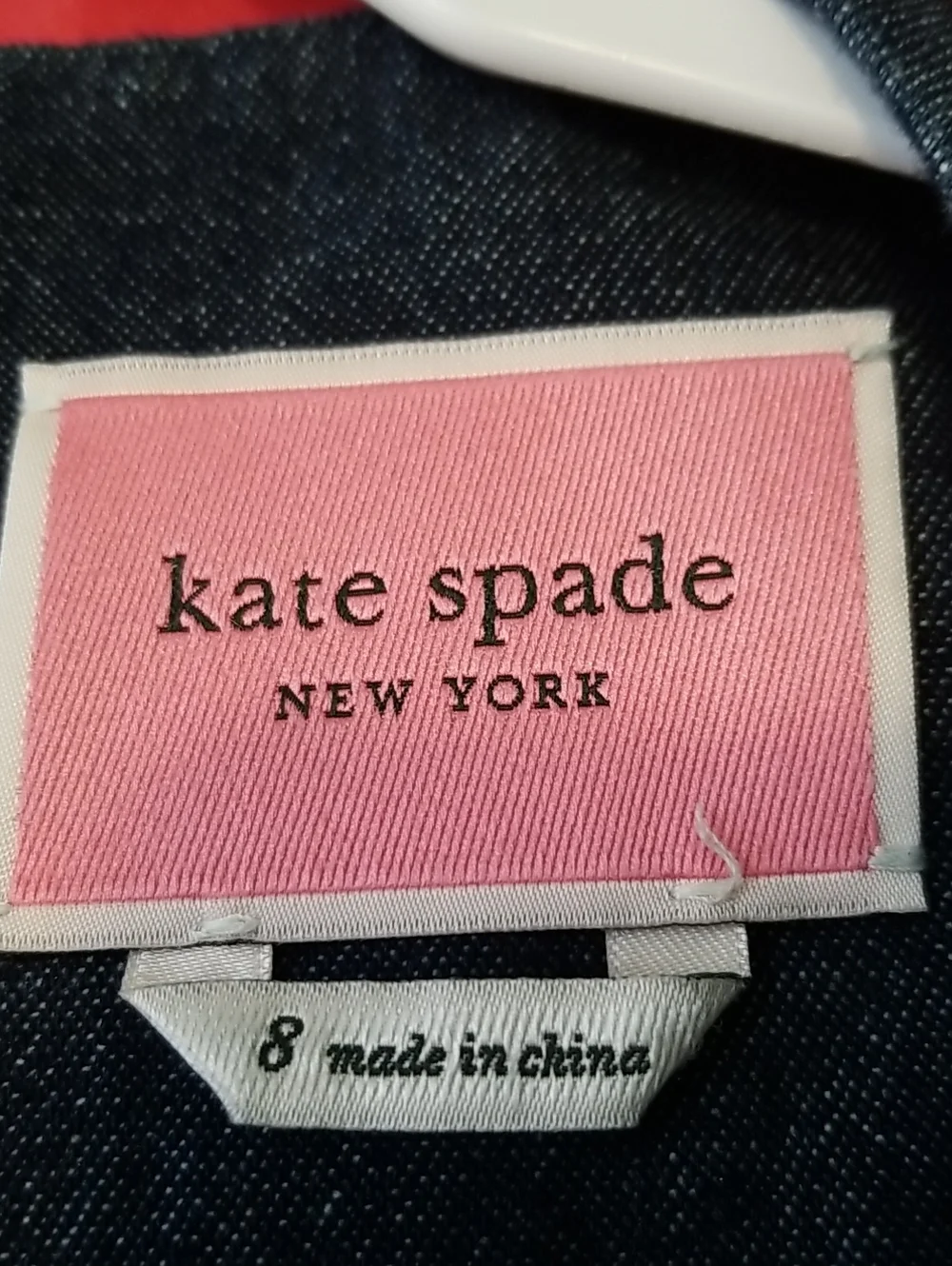 KATE SPADE denim dress size 8 100%cotton fully lined puff sleeves EUC